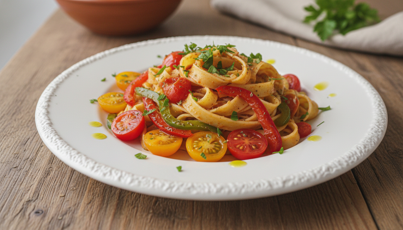 découvrez la recette des tagliatelles légères à la basquaise, une combinaison parfaite de saveurs gourmandes et d'ingrédients sains pour un repas équilibré et délicieux.