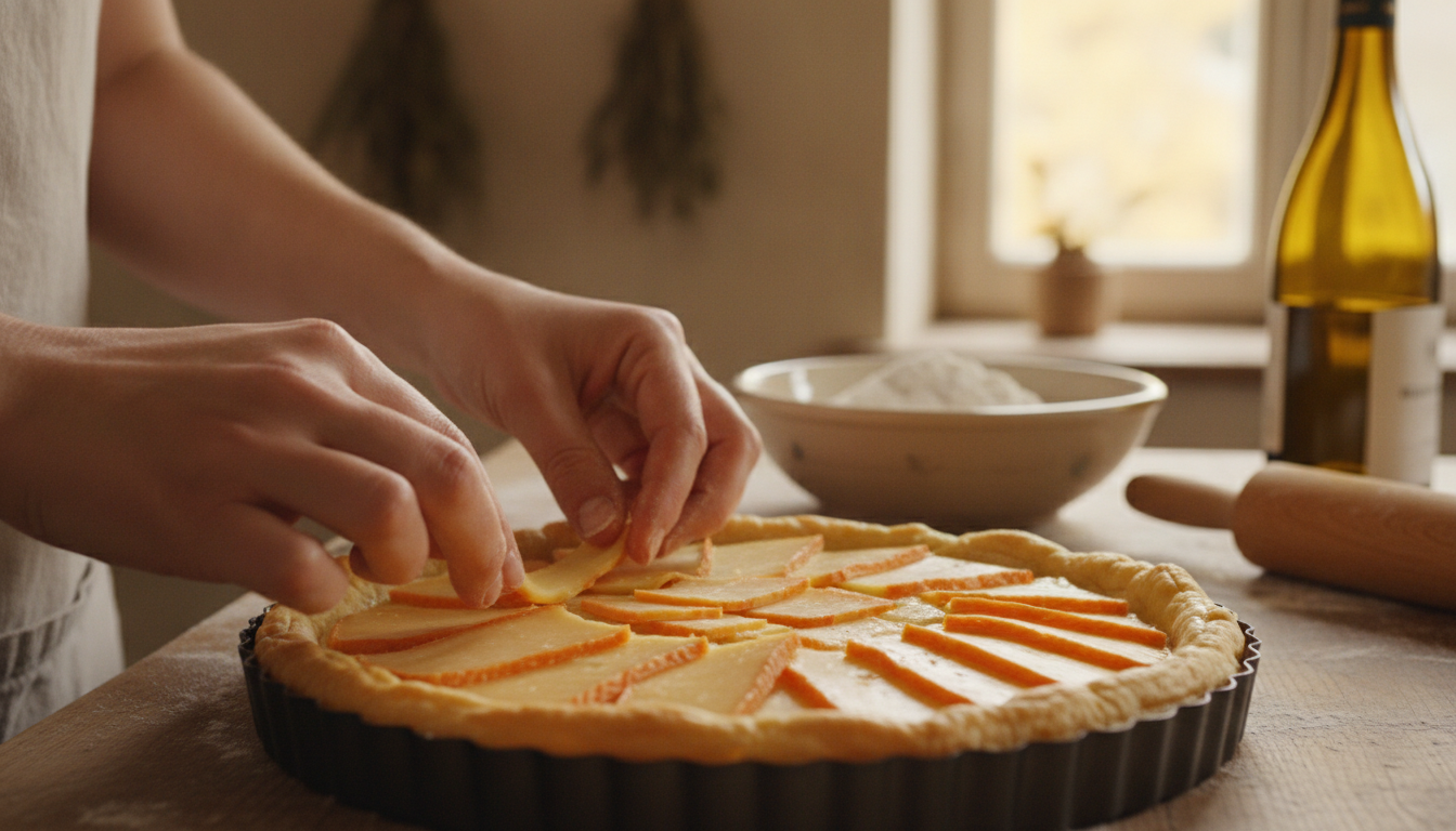savourez la recette traditionnelle de la flamiche au maroilles, un délicieux plat du nord de la france alliant pâte croustillante et fromage fondant.