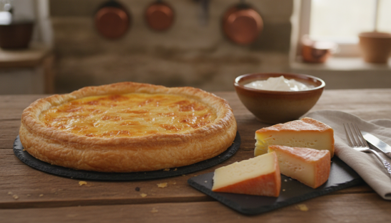 savourez la recette traditionnelle de la flamiche au maroilles, une délicieuse tarte crémeuse au fromage du nord de la france, facile à préparer et pleine de saveurs authentiques.