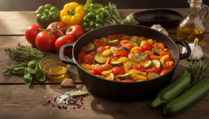 apprenez à préparer une ratatouille provençale maison authentique, un plat méditerranéen riche en saveurs et en légumes frais, parfait pour régaler toute la famille.