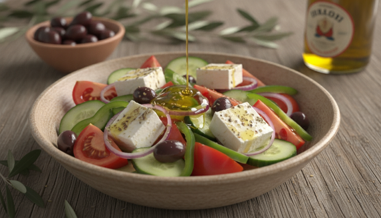 découvrez notre recette facile de salade grecque au fromage de brebis, un délice méditerranéen frais et savoureux, parfait pour vos repas d'été.