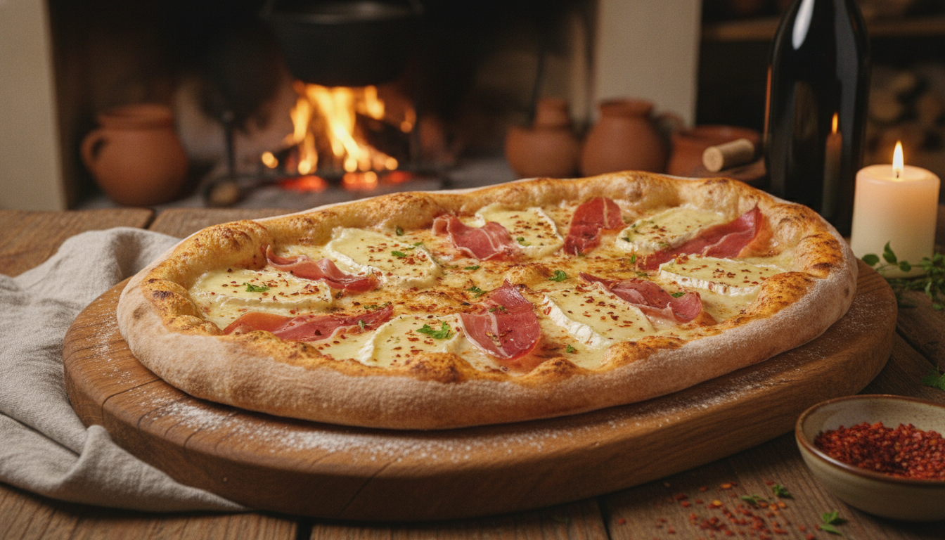 découvrez notre recette savoureuse de pizza au fromage de brebis, un délice basque authentique à partager en famille ou entre amis.