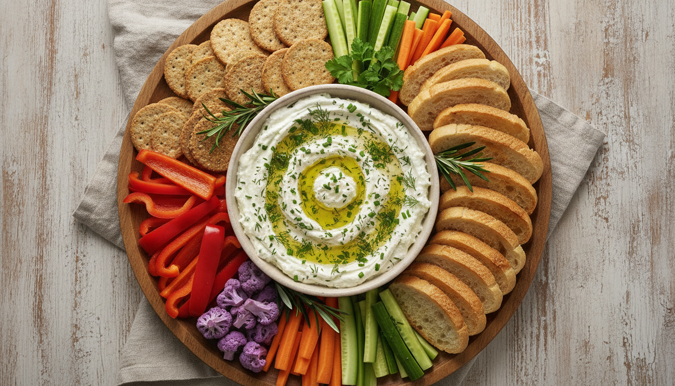 découvrez notre dip aux herbes aromatiques et fromage de chèvre onctueux, une recette fraîche et savoureuse parfaite pour vos apéritifs et moments gourmands.