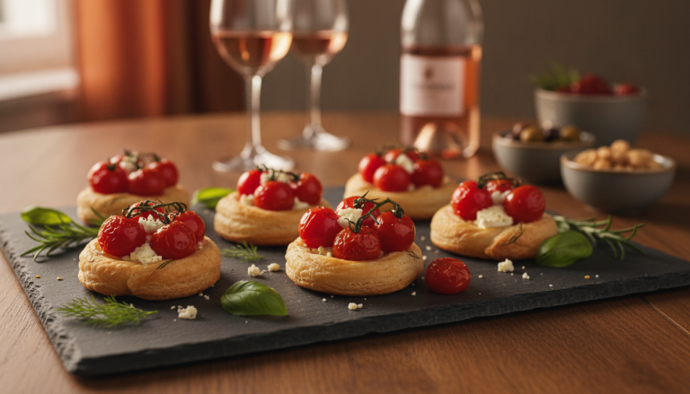 découvrez nos délices croquants, des mini feuilletés légers à la tomate et graines de sésame, parfaits pour un apéritif savoureux et délicat.