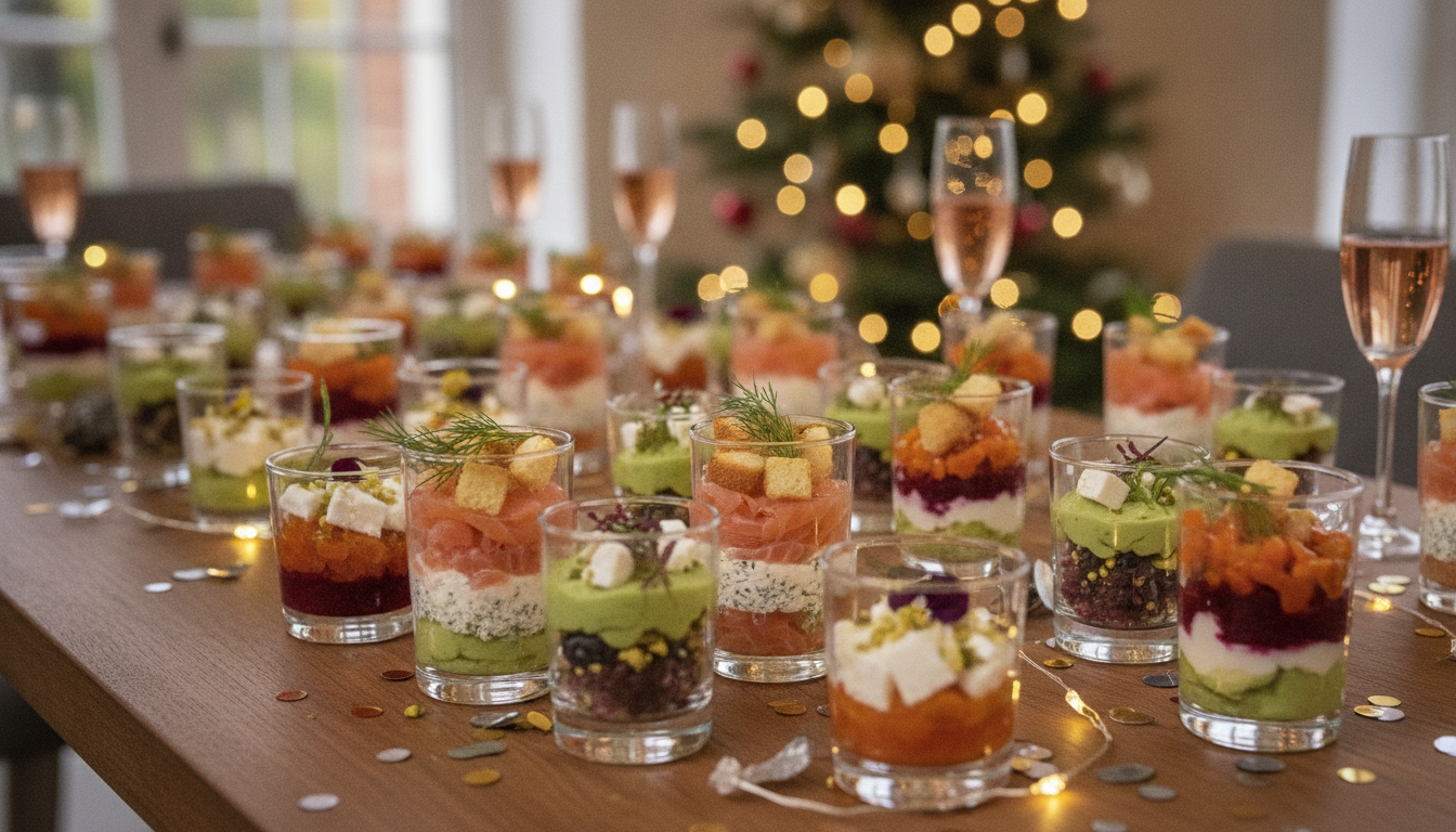 découvrez notre verrine gourmande alliant saumon fumé, brioche moelleuse et fromage frais aux ail et fines herbes pour une explosion de saveurs délicates et raffinées.