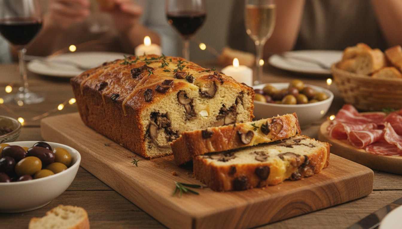 découvrez notre recette facile de cake moelleux aux champignons forestiers et fromage fondant, parfait pour un apéritif gourmand ou un repas convivial.