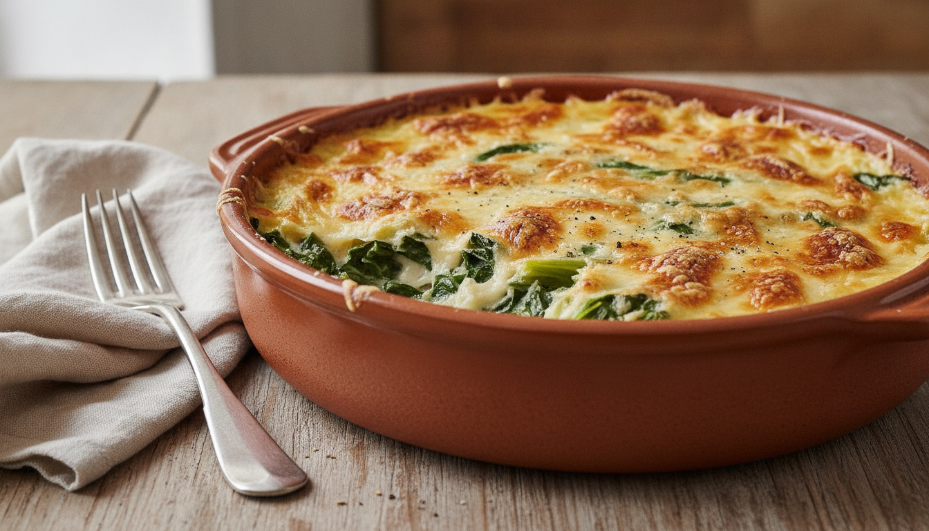 découvrez notre recette facile et gourmande de gratin de blettes nappé d'une béchamel légère, un plat délicieux pour régaler toute la famille.