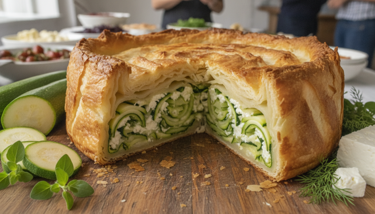 découvrez le crinkle cake courgette-feta, une délicieuse illusion feuilletée qui apporte fraîcheur et gourmandise à votre buffet, facile à préparer et parfait pour impressionner sans effort.