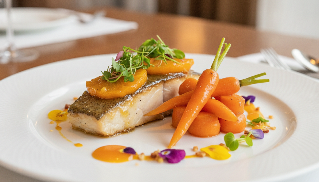 découvrez notre recette légère et savoureuse de pavé de truite à l’orange, accompagné de carottes glacées au miel, pour un repas équilibré et gourmand.