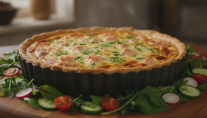 découvrez la quiche saumon et poireau, une alliance gourmande et savoureuse sublimée par le fromage frais, idéale pour un repas convivial et délicieux.