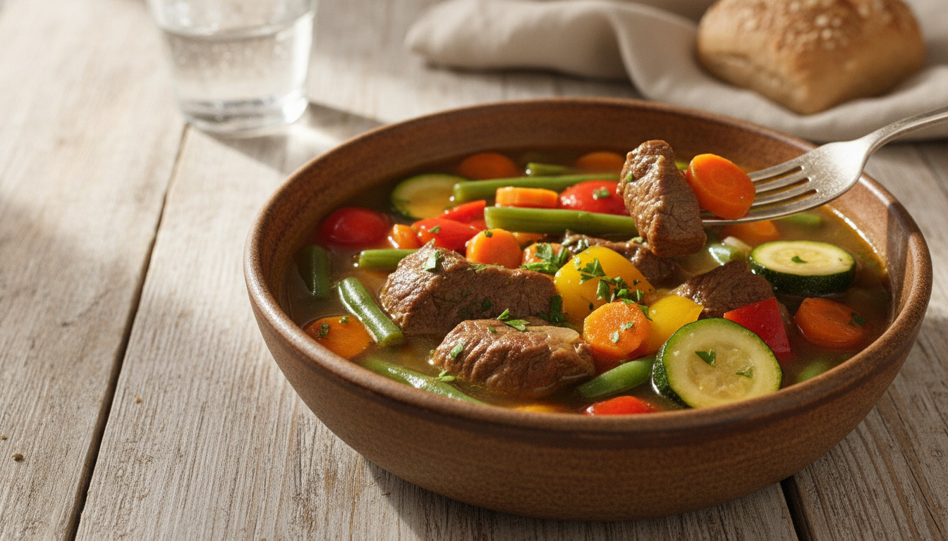 découvrez une recette légère et savoureuse : casserole de bœuf aux légumes, parfaite pour un déjeuner équilibré et gourmand.