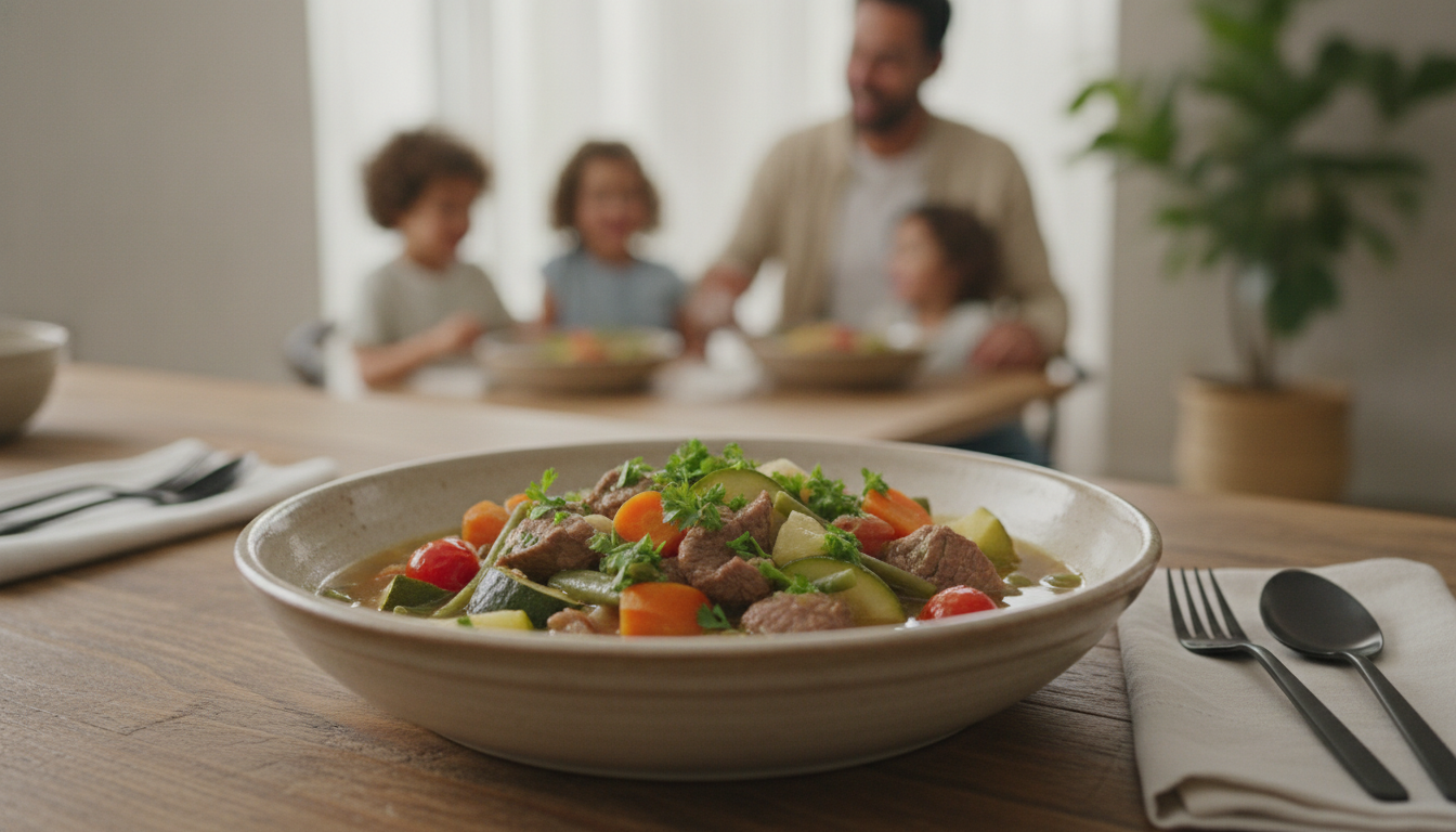 découvrez une recette légère et savoureuse de casserole de bœuf aux légumes, parfaite pour un déjeuner équilibré et gourmand.