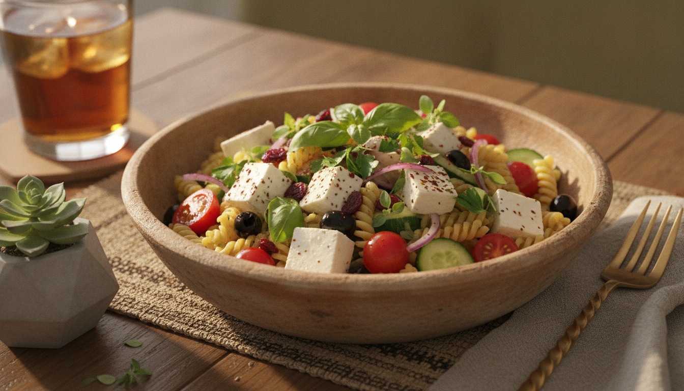 découvrez la recette originale de la salade de pâtes sucrée-salée signée talagani, une explosion de saveurs à savourer en toute simplicité.