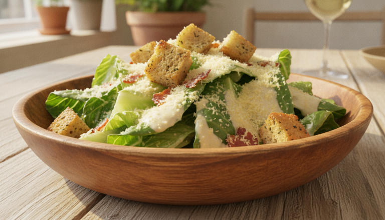 découvrez notre salade césar réinventée avec une touche de fromage frais pour une fraîcheur et un goût inédits, parfaits pour vos repas estivaux.