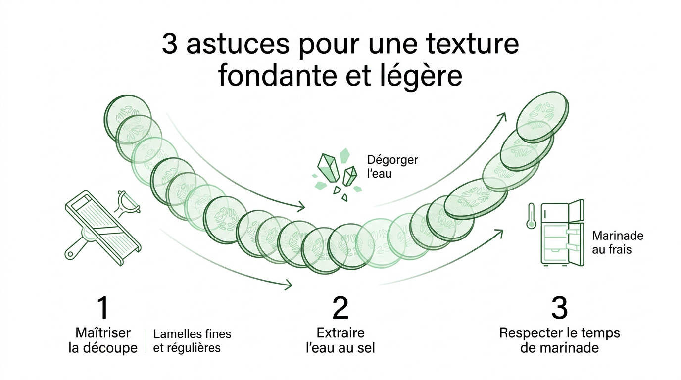 Tranches de courgettes fines marinées aux herbes fraîches et citron