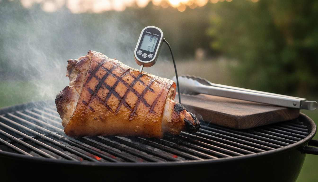 découvrez notre recette détaillée du cuissot de porcelet grillé au barbecue, avec la durée de cuisson parfaite et les températures idéales pour un résultat tendre et savoureux.
