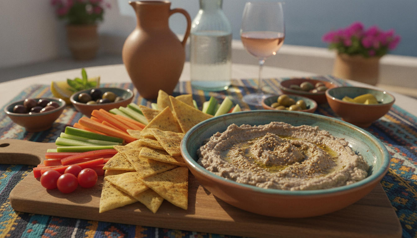 découvrez notre délicieuse recette de caviar d’aubergine onctueux au fromage frais et graines de sésame, idéale pour un apéritif gourmand et sain.
