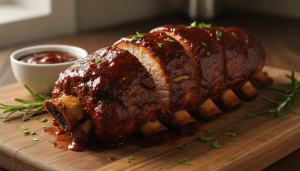 découvrez notre recette d'échine de porc confite à la sauce barbecue, tendre et pleine de saveurs, pour un plat fondant et délicieux qui ravira vos papilles.