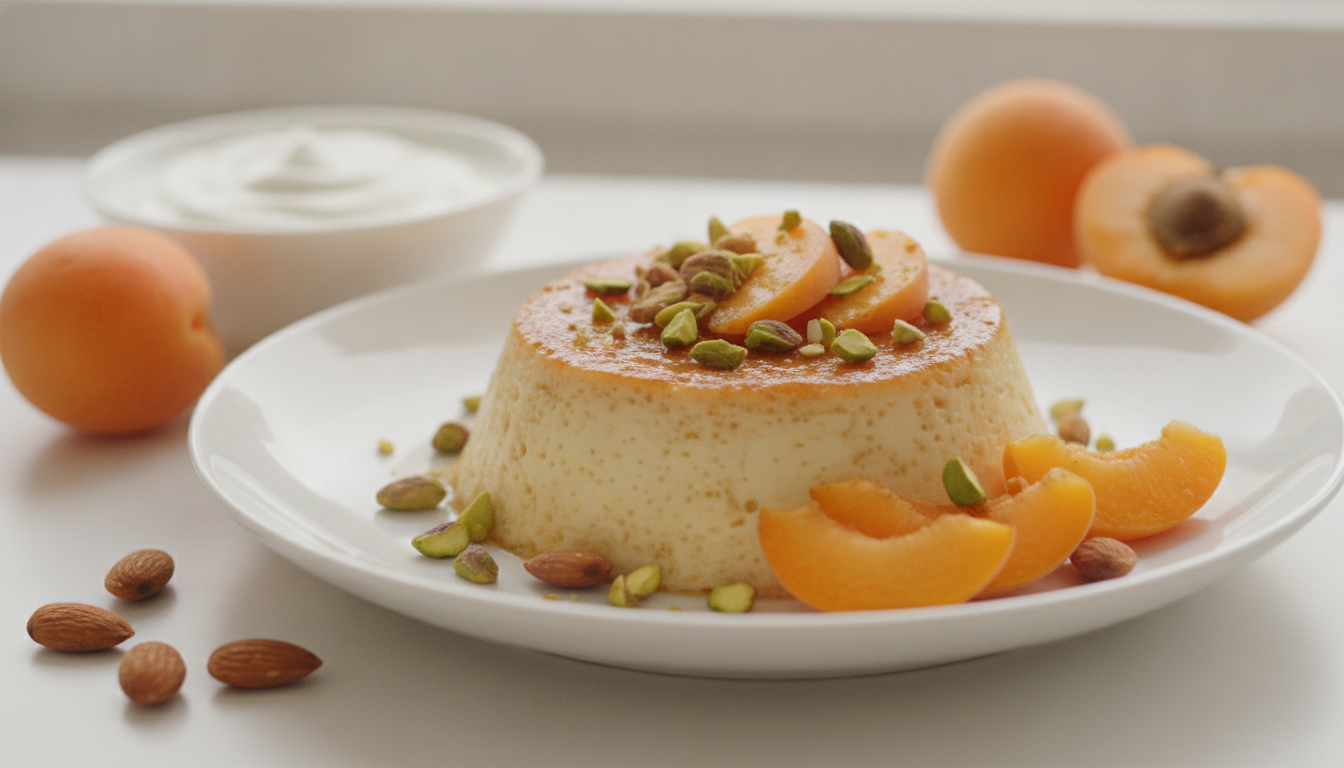 découvrez notre flan aux abricots revisité par une diététicienne, un dessert léger, gourmand et riche en protéines, parfait pour allier plaisir et équilibre nutritionnel.