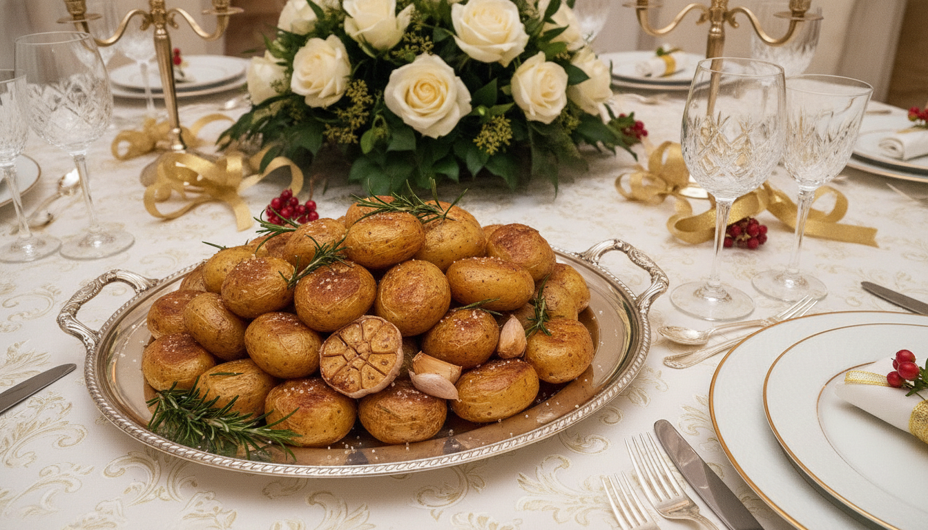 découvrez ma recette de rôti de pommes de terre au romarin et à l'ail, si savoureuse que mes invités ont cru que je l'avais commandée au restaurant. un plat simple et délicieux à essayer absolument !