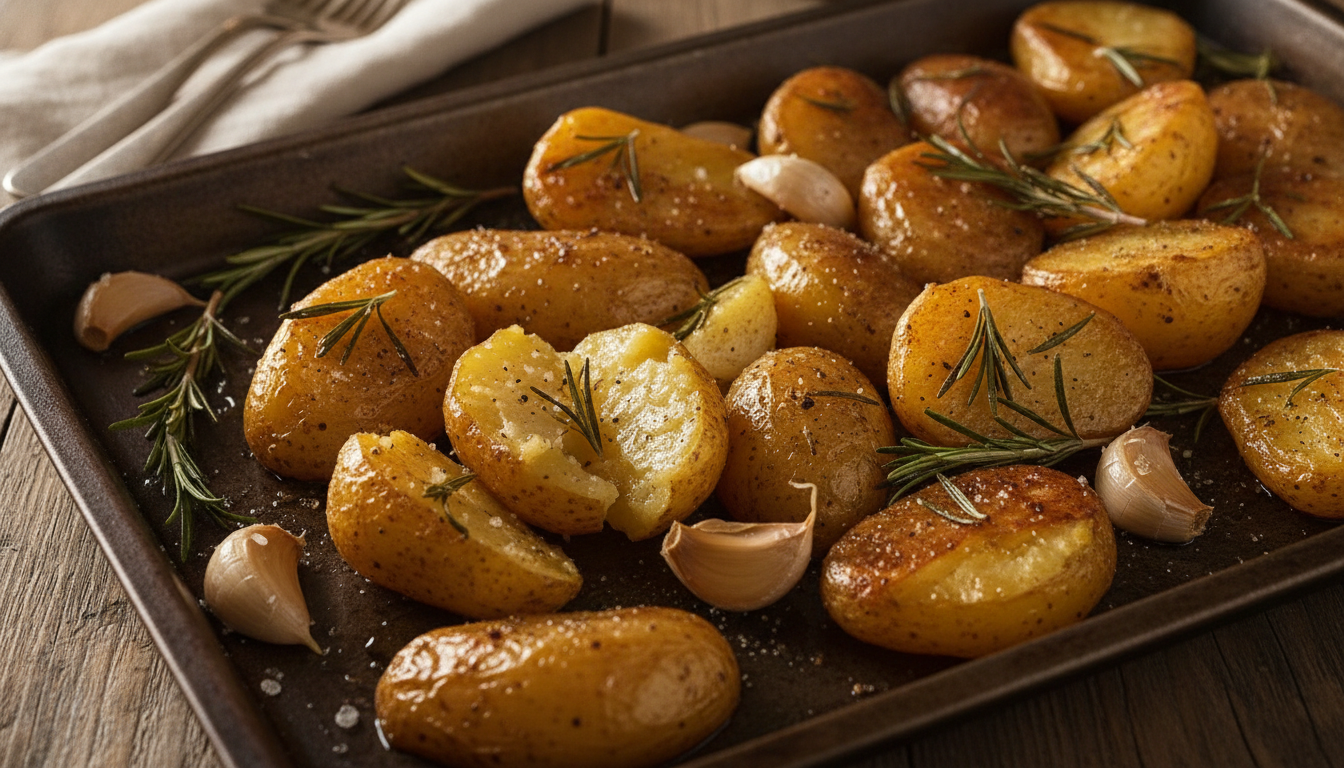 découvrez mon test du rôti de pommes de terre au romarin et à l'ail, une recette si savoureuse que mes invités ont cru qu'il venait d'un restaurant.