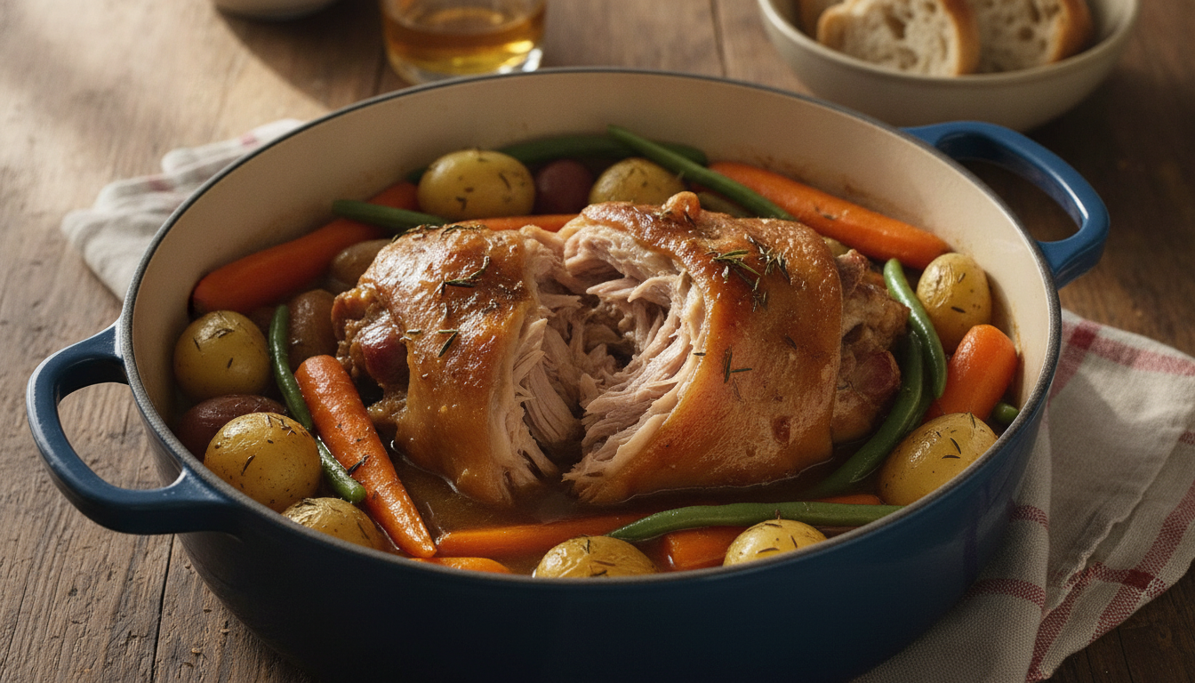 découvrez la rouelle de porc en cocotte, un plat chaleureux et savoureux parfait pour toutes les saisons, même en été. une recette réconfortante qui ravira vos papilles toute l'année.