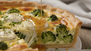 découvrez la recette savoureuse de la quiche brocoli et chèvre, une alliance parfaite qui ravira vos papilles avec des saveurs équilibrées et gourmandes.