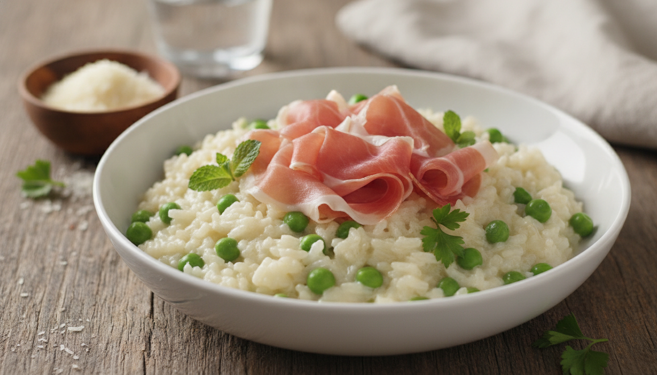 découvrez une recette facile et rapide de risotto léger aux petits pois et jambon cru, parfaite pour un repas gourmand, sain et équilibré.