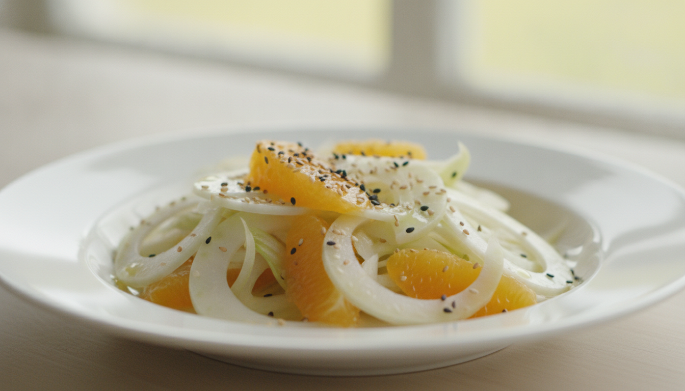 découvrez une salade fraîche et audacieuse alliant le croquant du fenouil cru, la douceur de l'orange et le croquant du sésame. une recette vitaminée et facile à préparer à adopter sans tarder !