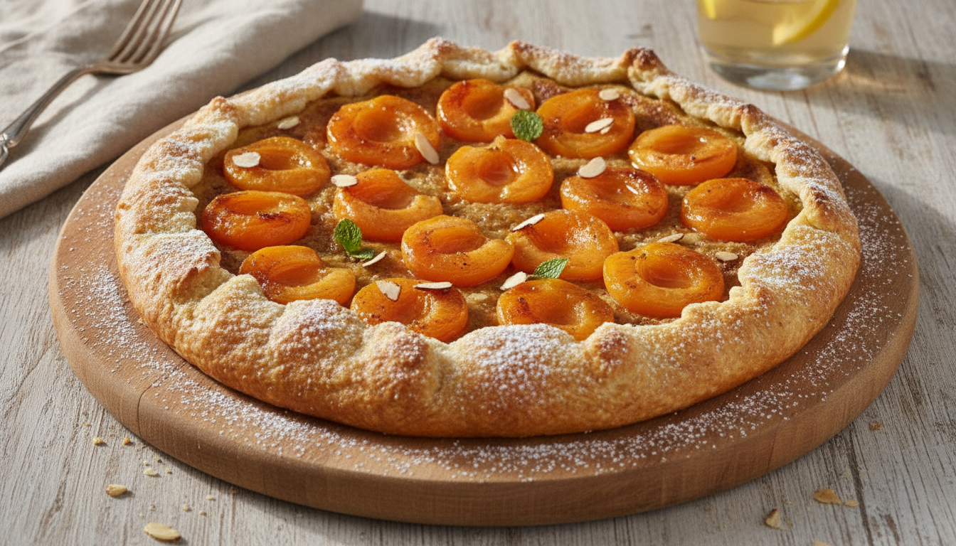 découvrez la recette secrète d'une frangipane magique cachée sous des abricots, qui a ébloui mes invités au point qu'ils ont demandé l'adresse de cette pâtisserie unique.
