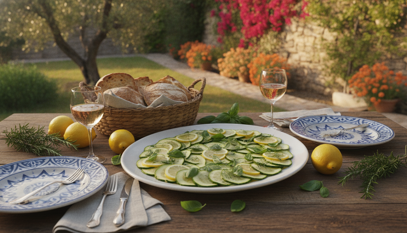 découvrez une marinade fraîche et fruitée idéale pour sublimer avec légèreté vos courgettes du potager en entrée, apportant saveur et fraîcheur à vos plats.