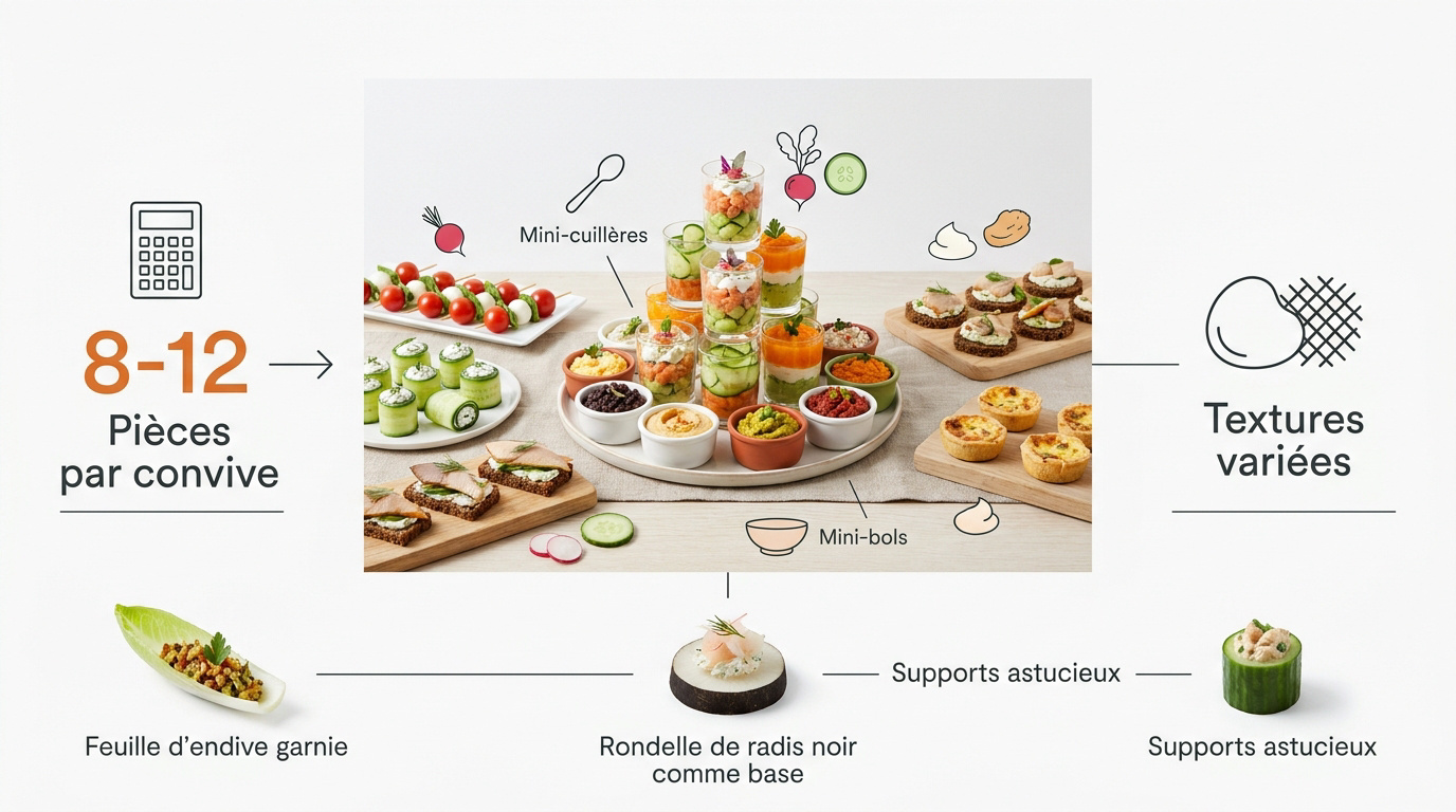 Infographie conseils pour organiser un apéritif dînatoire froid réussi