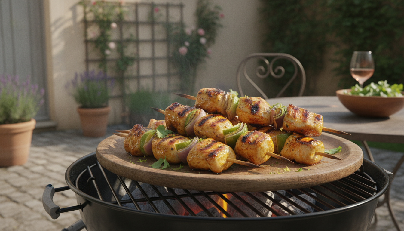 découvrez le secret du mélange miel-citron vert pour des brochettes de poulet tendres et juteuses qui restent fondantes même après 15 minutes au barbecue. dites adieu au poulet sec !