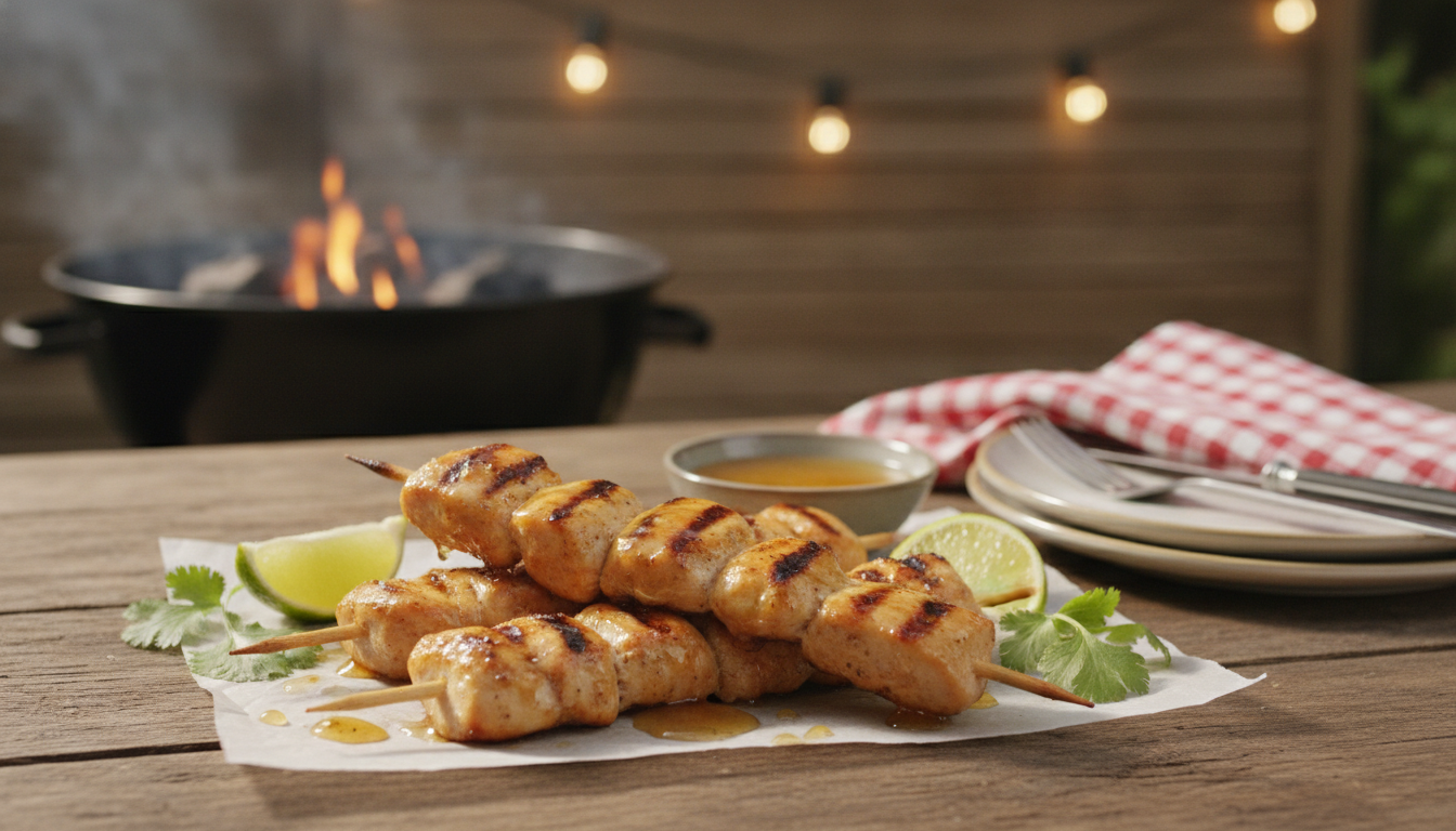 découvrez le secret du miel et citron vert pour des brochettes de poulet fondantes et juteuses, même après 15 minutes au barbecue. dites adieu aux grillades sèches !