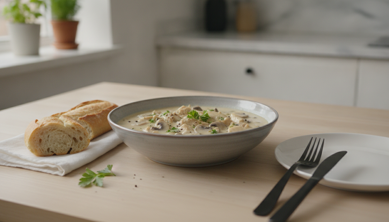 découvrez notre recette rapide et savoureuse d'émincé de dinde à la crème, prête en seulement 20 minutes pour un repas délicieux et facile à préparer.