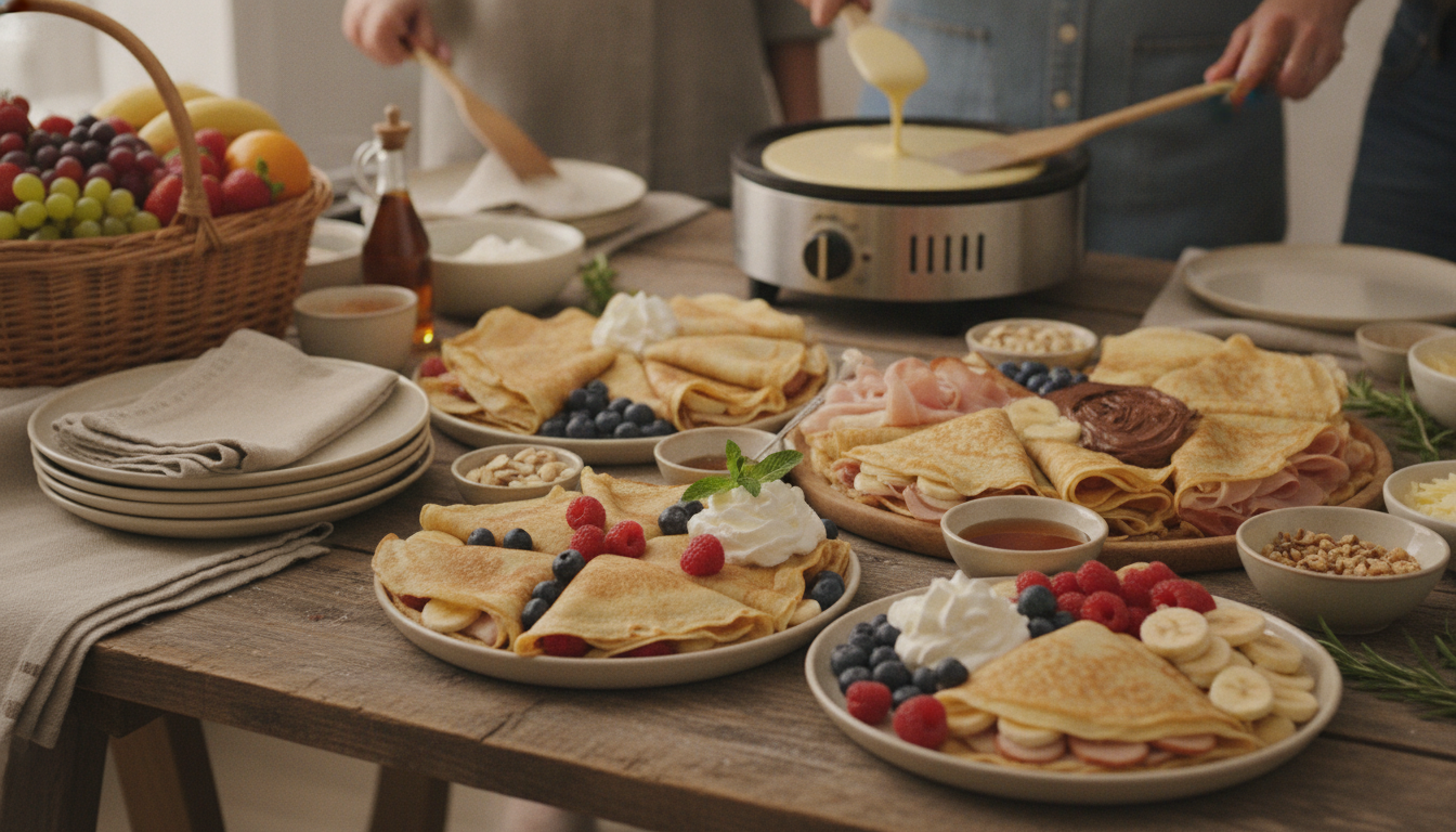 découvrez nos recettes savoureuses de crêpes, des garnitures gourmandes variées et des astuces pratiques pour organiser votre fête de crêpes sans stress et réussir un moment convivial.