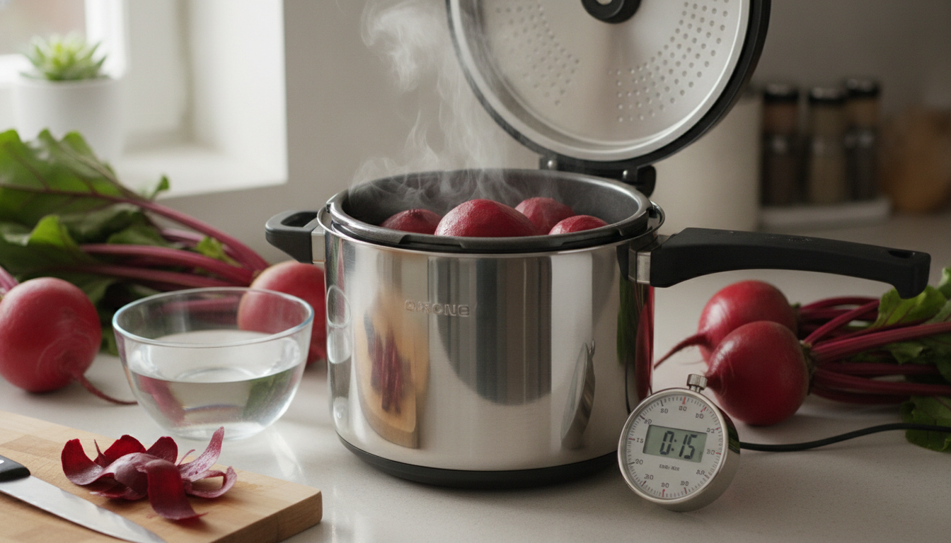 découvrez notre guide pratique pour cuire les betteraves rouges à la cocotte-minute. apprenez la durée idéale et des astuces pour une cuisson rapide et parfaite.