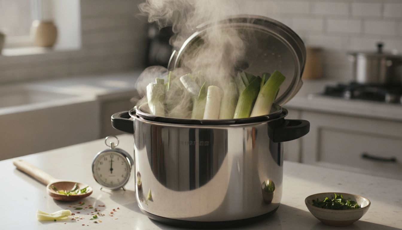 découvrez comment maîtriser la cuisson des poireaux à la cocotte-minute grâce à nos astuces essentielles et aux temps de cuisson parfaits pour des légumes tendres et savoureux.