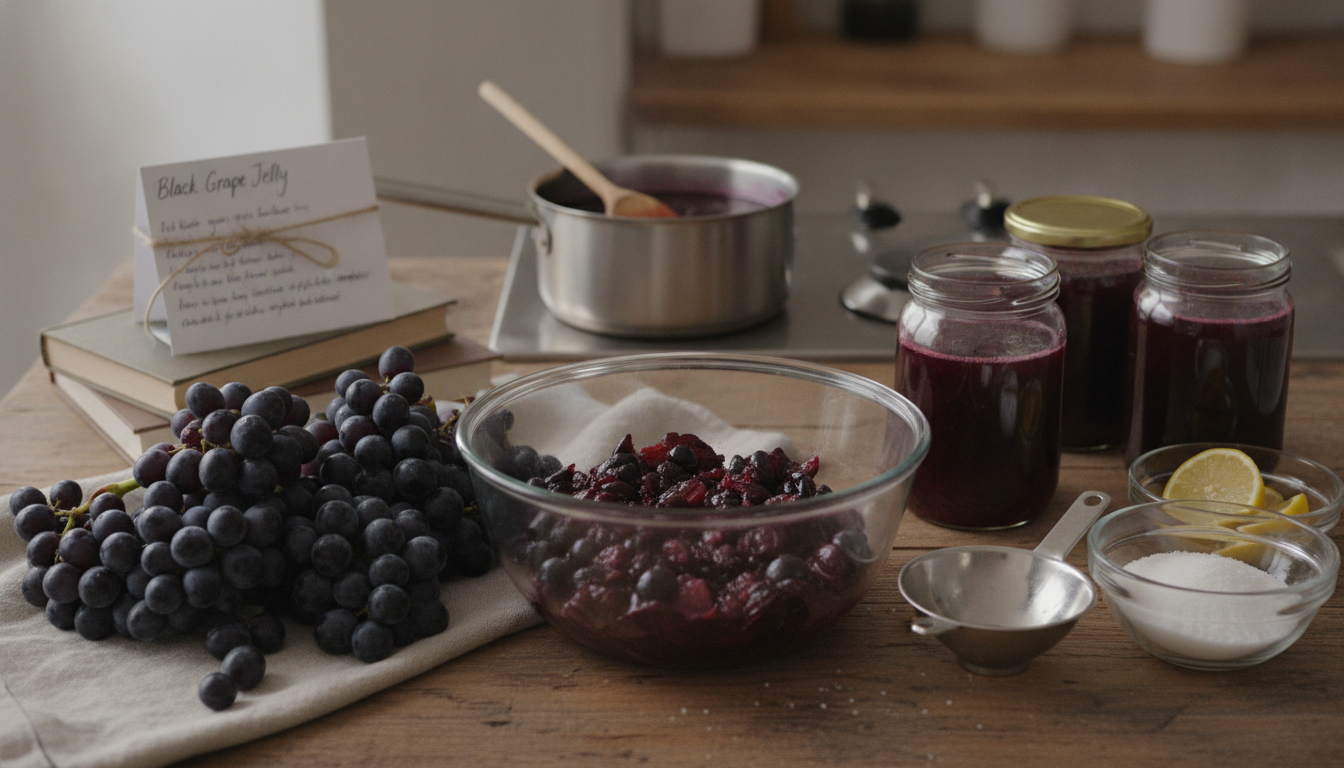 découvrez notre recette facile pour préparer une délicieuse gelée de raisins noirs maison, pleine de saveurs naturelles et parfaite pour vos petits-déjeuners.