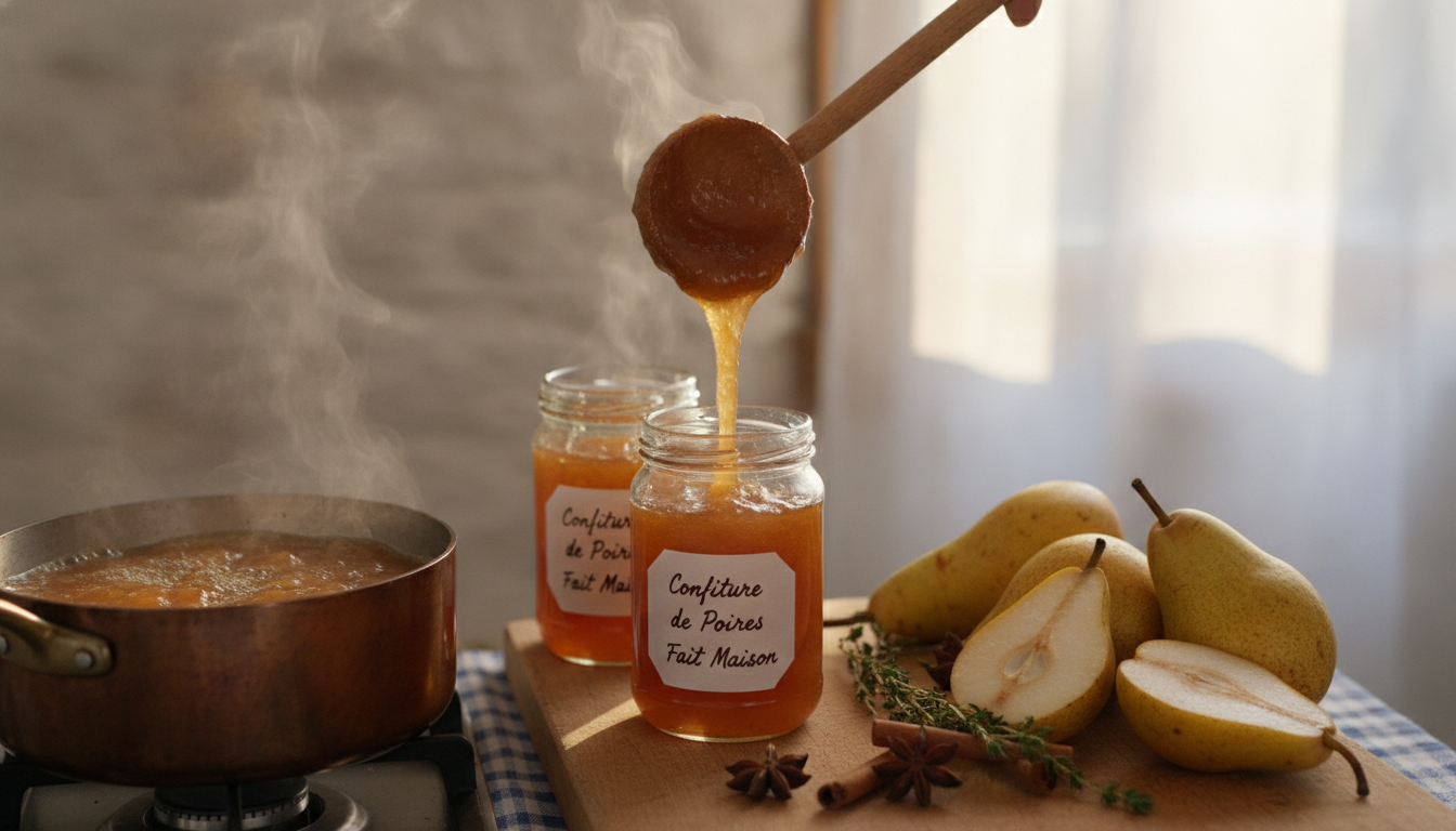 découvrez notre recette facile et inratable de confiture de poires délicieusement sucrée au confisuc, parfaite pour savourer un délicieux petit-déjeuner fait maison.