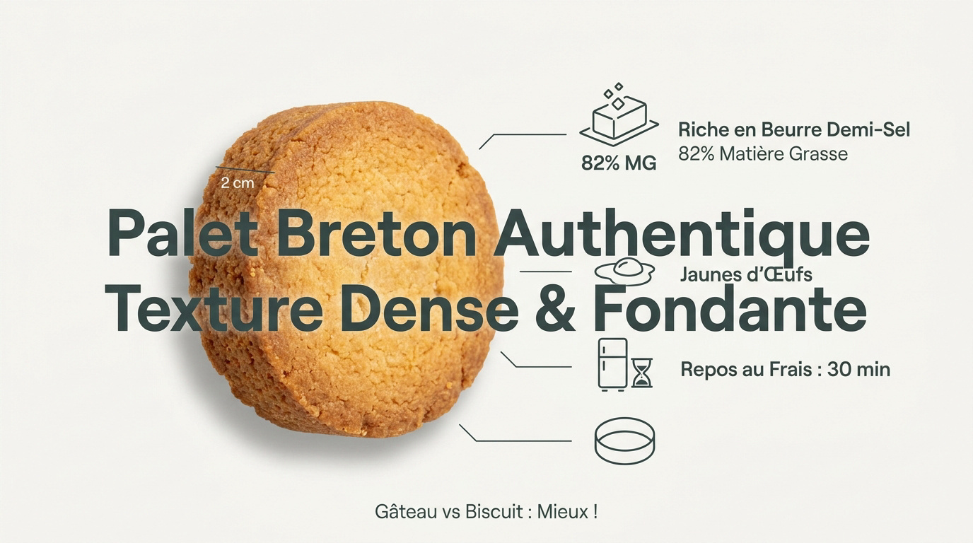 Palet breton authentique à la texture sablée et dorée