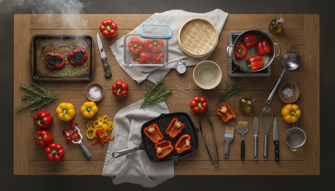 découvrez des techniques simples et efficaces pour enlever la peau des poivrons facilement et gagner du temps en cuisine.