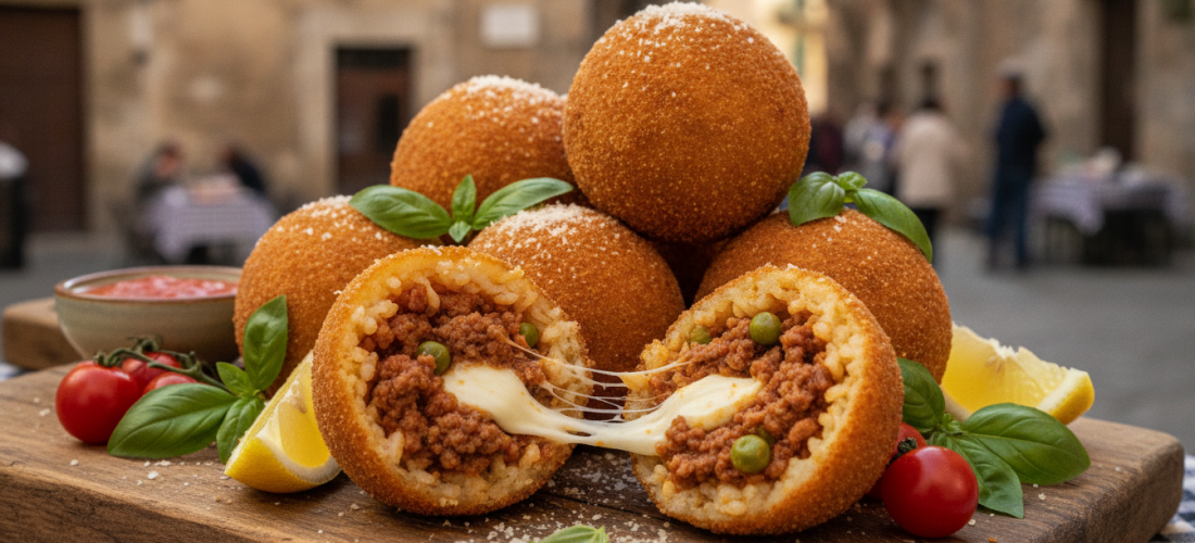 découvrez nos arancini siciliens authentiques, de savoureuses boulettes de riz farcies à l'italienne, parfaites pour un goût traditionnel et gourmand.