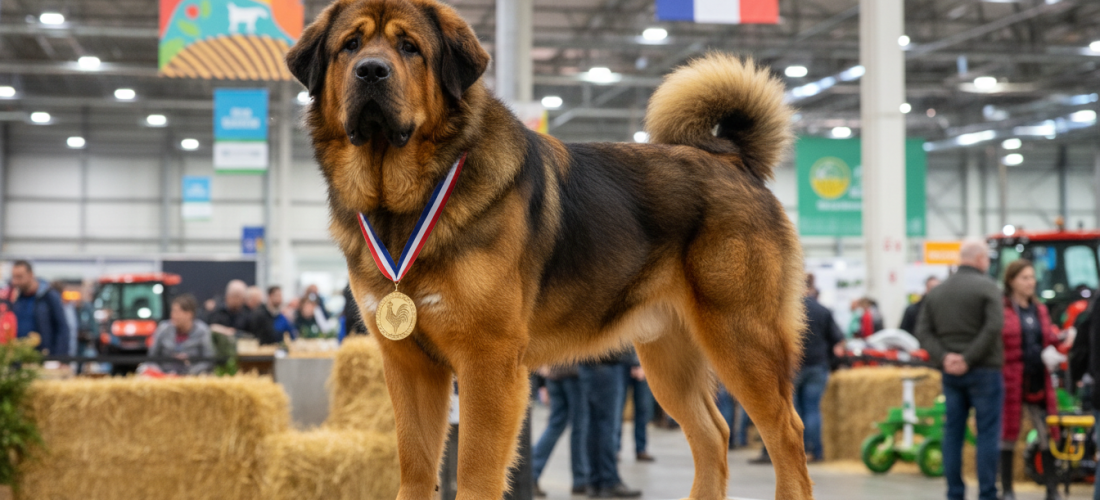 découvrez l'incroyable victoire d'un dogue du tibet de mayenne, sacré « champion de france » au salon de l’agriculture lors du concours général agricole.