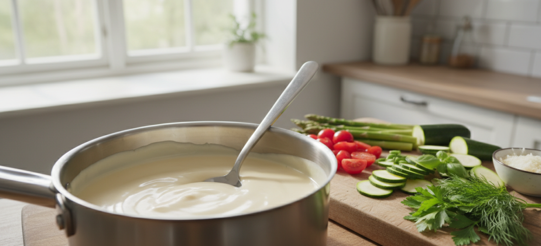 découvrez comment préparer une béchamel légère et onctueuse rapidement avec votre thermomix. une recette facile pour des sauces savoureuses et rapides.