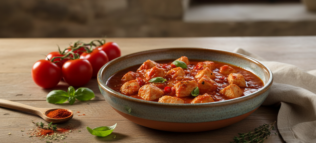savourez des blancs de dindonneau mijotés à la tomate, une recette alliant légèreté et saveurs riches pour un repas équilibré et gourmand.
