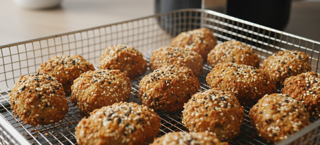 découvrez des bouchées apéritives croustillantes à l'extérieur et fondantes à l'intérieur, préparées grâce à l'airfryer sans utiliser une goutte d'huile. une gourmandise saine et savoureuse pour vos moments conviviaux.