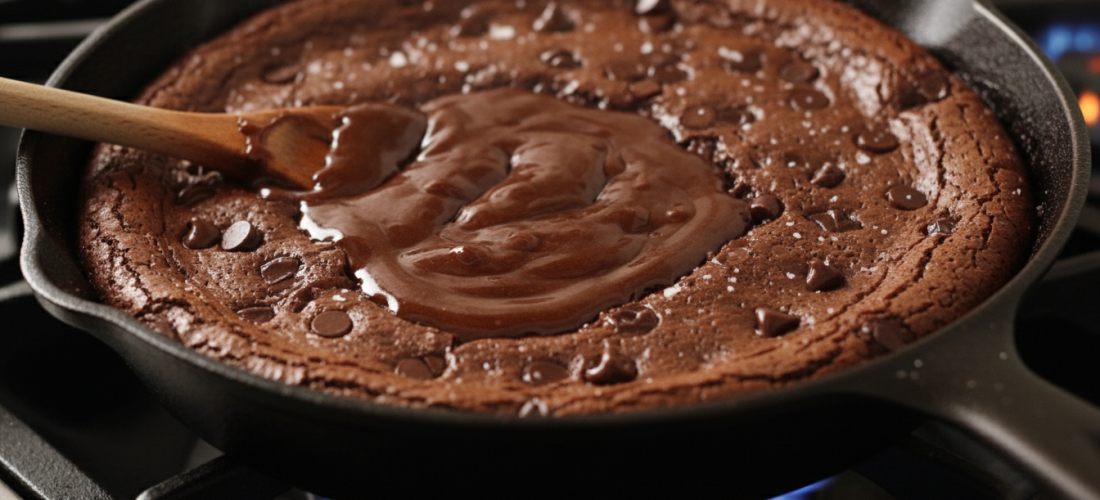 découvrez notre recette facile de brownie fondant sans four, préparé à la poêle pour un goûter gourmand et rapide à réaliser, qui ravira petits et grands.