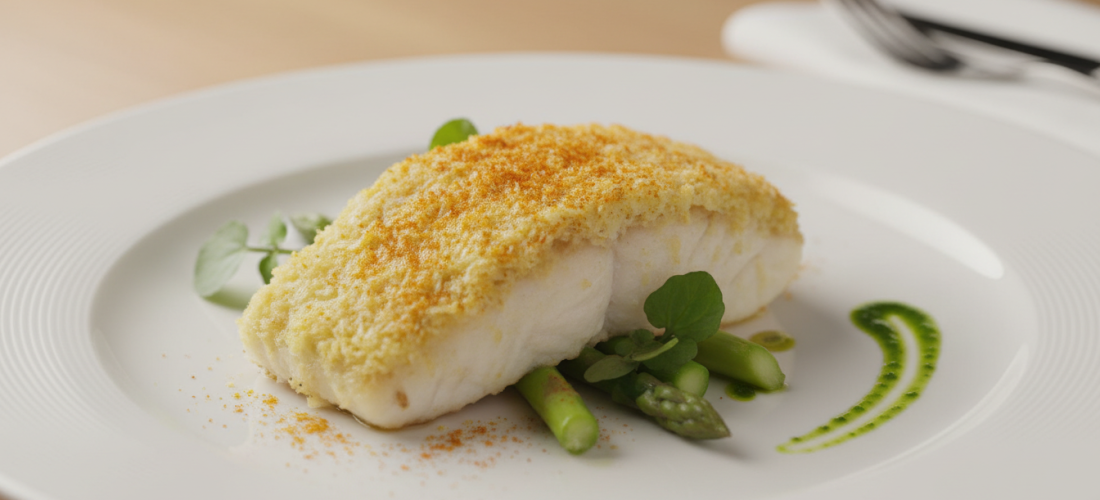 découvrez notre recette de cabillaud délicat en croûte croustillante au parmesan, relevée d'un parfum épicé au curry pour un mariage savoureux et original.