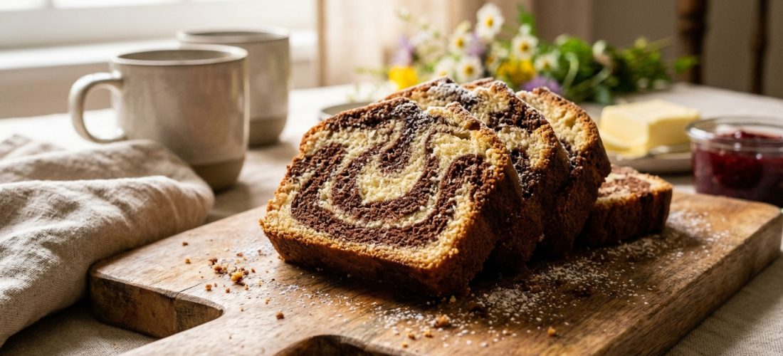 découvrez ce cake marbré simplissime, une recette facile et rapide qui vous rendra complètement accro grâce à son goût délicieux et sa texture moelleuse.